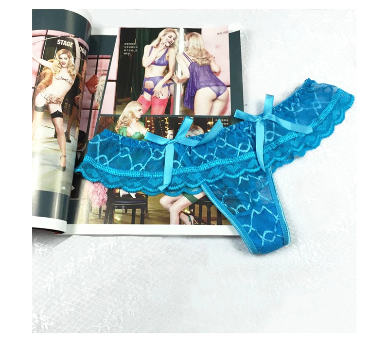 SD-P017 bow lace Etroic Thong XQ 9