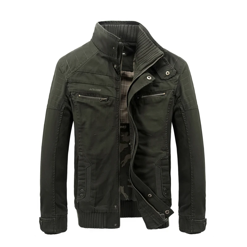 Fashion Italy style jacket men high quality AFS JEEP mens jacket military army green khaki zipper
