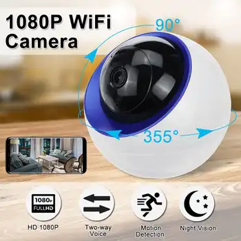 

Doodle APP 1080P 2mp Wireless IP Camera Space Ball Design Cradle Night Vision Function 355 Rotation 90 Rotation Wireless Camera