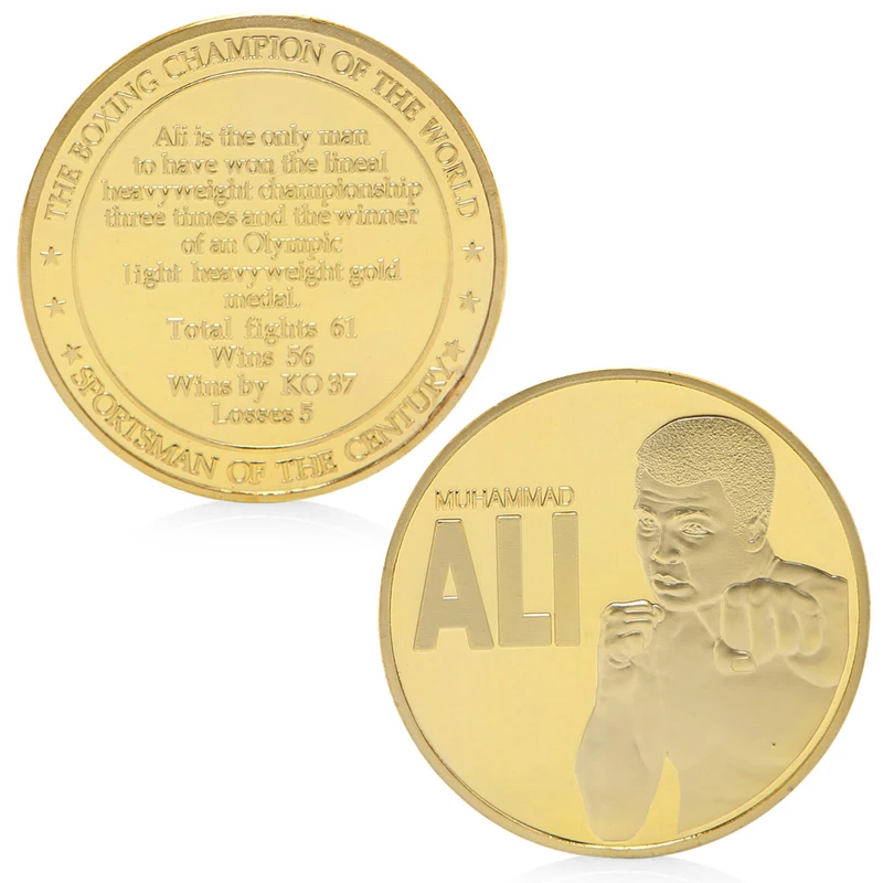 

The Boxing Champion Of World Muhammad Ali Gold Plated Commemorative Coin Token #20/12