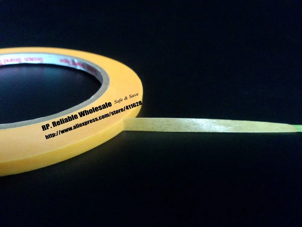 6mm*50M 3M New High Temperature Resistant Masking Paper Tape Yellow 3M244 Coating, PCB SMD