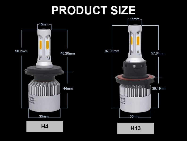 Super Bright H8 H9 H11 Led Lampadina Faro Kit Luce abbagliante /  anabbagliante 8000lm 8000k Blu ghiaccio 80w