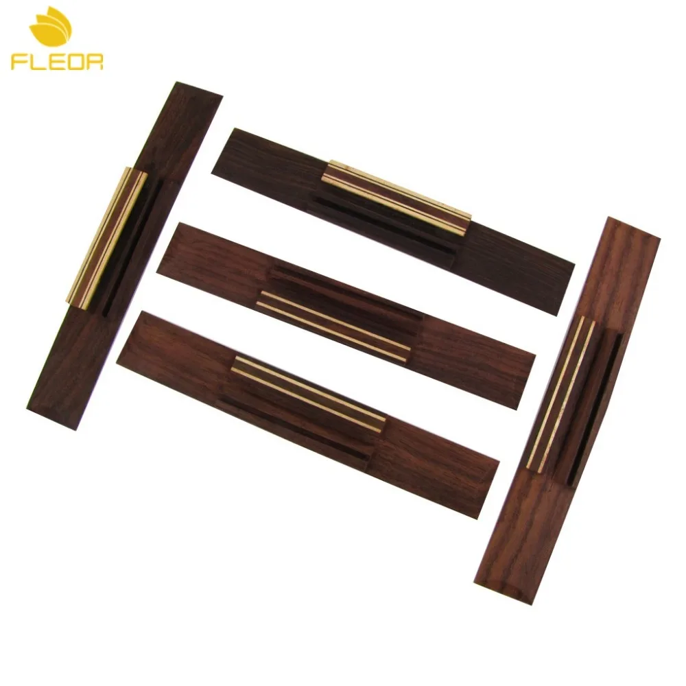 FLEOR 5pcs Rosewood Wood Classical Guitar Bridges Rosewood Saddle