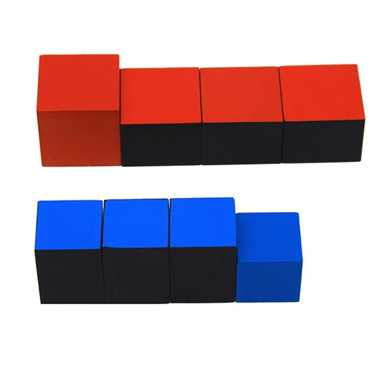 Cubo de Madeira Brinquedos para Crianças Brinquedo de Madeira Novo Binomial Montessori Matemática Pré-escolar Educacional Aprendizagem Precoce Blocos 12 Brinquedos mat.