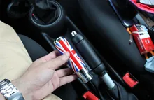 Black/Red Union Jack Checkered handbrake For mini cooper s R55 R56 clubman car modification 2015 interior accessories