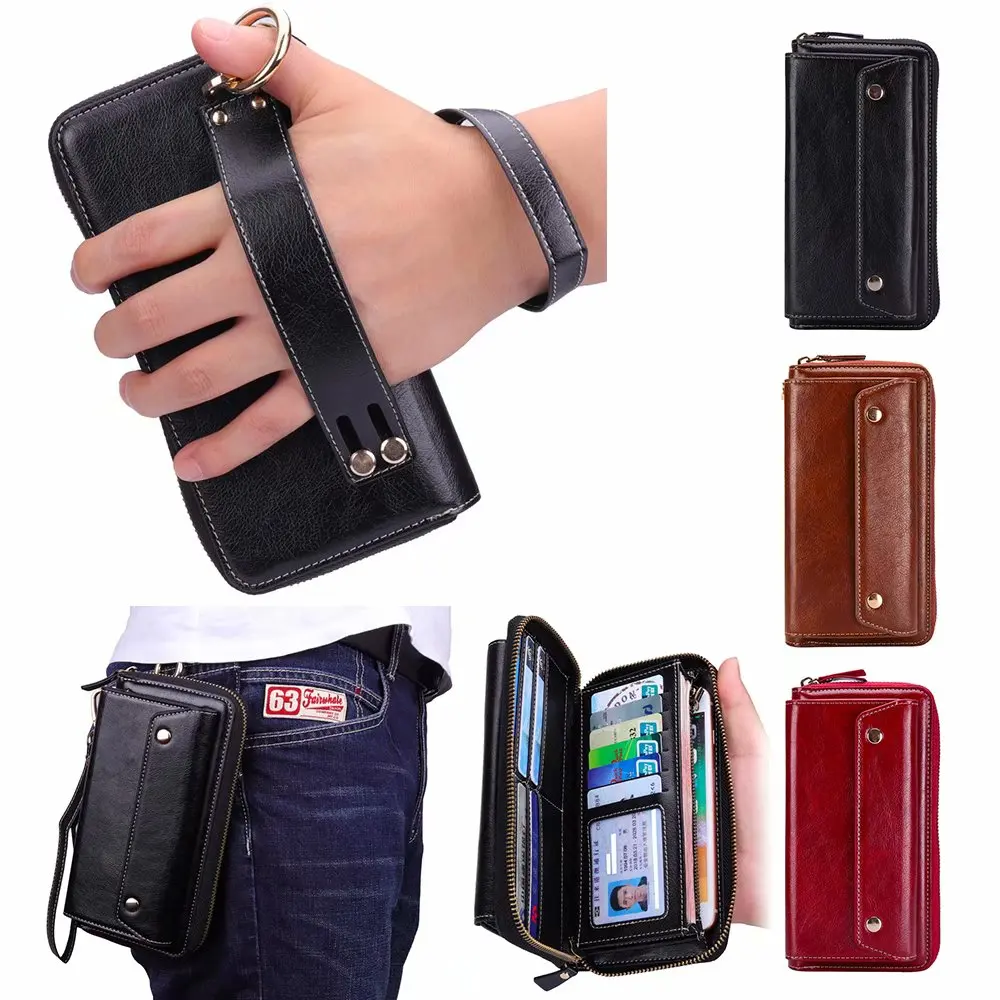 

Finger Ring Belt Hand Strap PU Wallet Mobile Phone Case Pouch For Leagoo S8 Pro/T5/T5S/M7/Shark 5000/M8 Pro/Elite 3/Elite 5