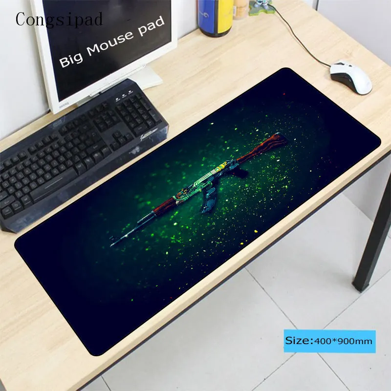 

Congsipad Gun Large Gaming Mouse Pad Locking Edge Mousepad Speed/Control Mouse Mat For Anime CS GO League of Leg Dota 11 Size
