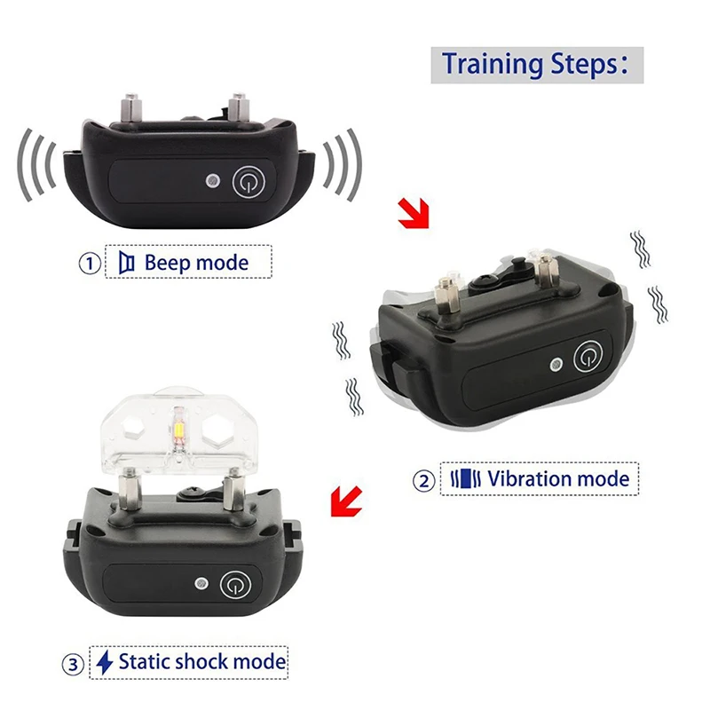 1000m Remote Electric Dog Training Collar Waterproof Vibra Remote Dog Static Shock stop Barking charged Pet Dog Training Collar2