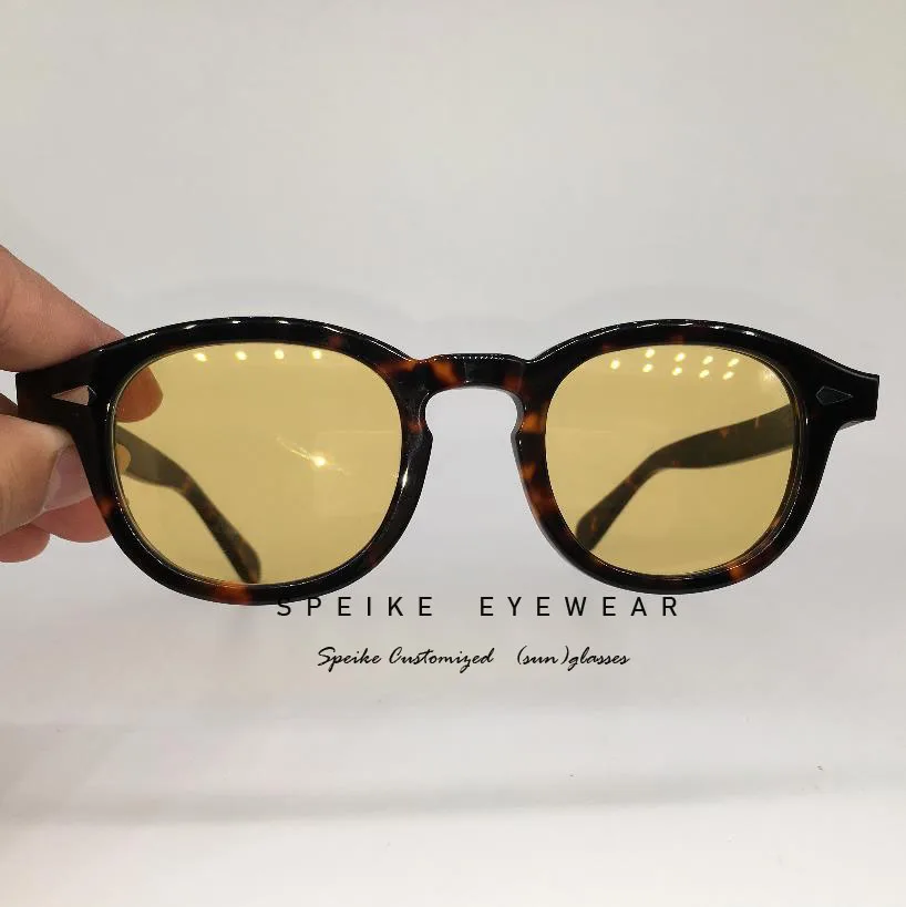 SPEIKE Подгонянные винтажные желтые линзы, солнцезащитные очки в стиле ретро, очки для ночного видения, могут быть солнцезащитные очки для близорукости