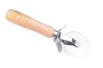

by dhl 500pcs Stainless Steel Pizza Cutter With Wooden Handle Pizza Knife Cutter Pastry Pasta Dough Crimper Round Hob