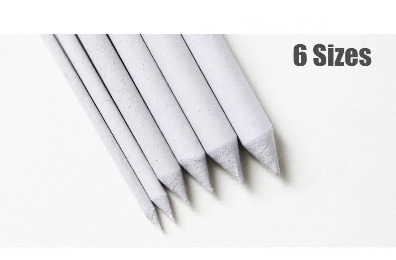 6 шт./партия палочка для растушевки пня Tortillon Sketch Art белая ручка для рисования рисовая бумага товары для рукоделия