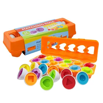 

Simulated Egg Shape Geometry Pairing Toy Infant Enlightenment Intelligence Color Identification Puzzle Toy Early Educational Toy