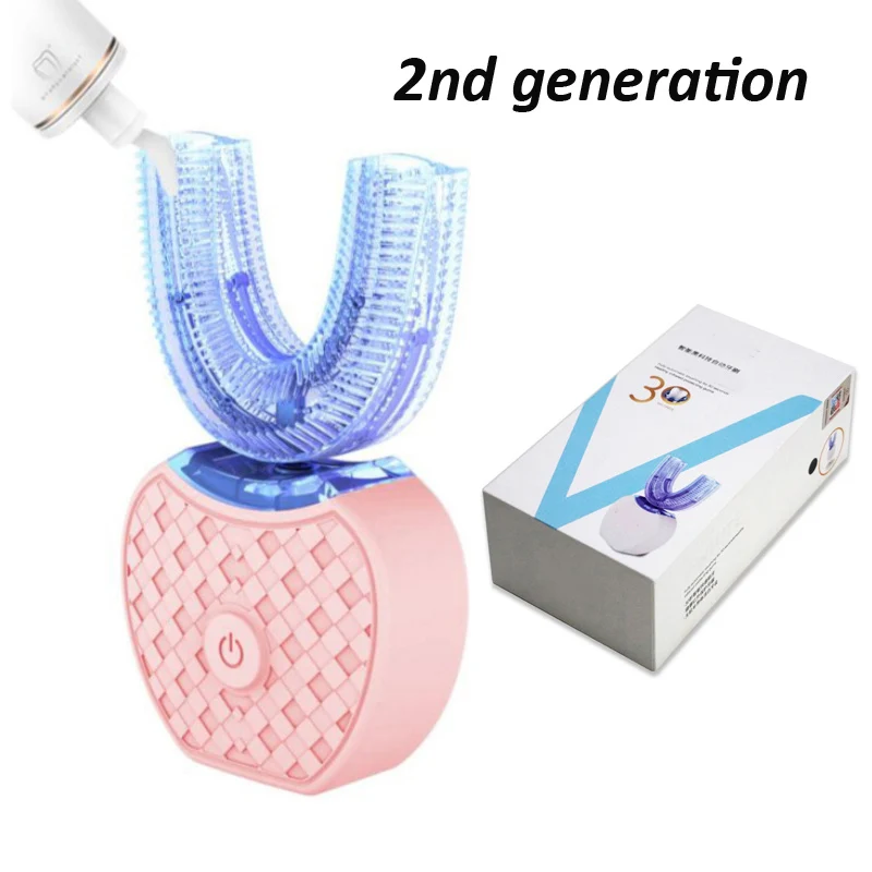 

NEW 2nd Generation Intelligent Automatic Oral Cleaner Sonic Wave Rechargeable Adult Electric Toothbrush 360 Degree Cleaning