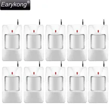 Free shipping High quality new 10pcs White infrared detector wireless GSM alarm system 433 MHZ for Home Burglar Security alarm