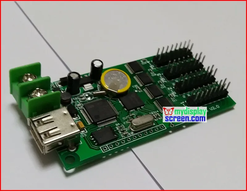 Async usb full color video controller,192 * 128, 384 * 64 control area, 4 hub75 ,support iamges, video, text program