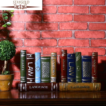 

STAYGOLD Retro Style Book Model Pen Case Vintage Home Decor Desktop Storage Box Multifunctional Enfeites Para Casa Resin Crafts