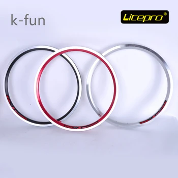 

LiTepro K-Fun 18 Inch 355 Folding Bike Rim 20H 28H V Brake Bicycle Parts