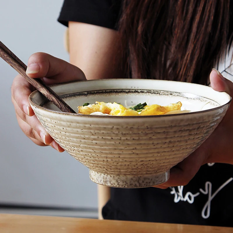 

Creative Japanese ramen noodles beef noodles bowls home noodles bowls personality soup bowls retro ceramic large noodles bowls