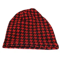 New Hip Hop Women Fashion Hat Houndstooth Autumn Warm Beanies Skullies Plaid Casual Gorros Soft Scarf Double Use Adult Hats 4