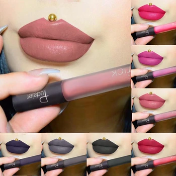 

24 Color Liquid Lipstick Waterproof Long Lasting Makeup Matte Black Red Lip Gloss Tint Pigment Beauty Cosmetic Mate Lipstick