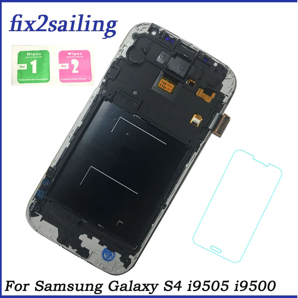 

Super AMOLED Lcd Display For Samsung Galaxy S4 I9500 I9505 LCD Screen Replacement Digitizer Assembly free shipping with frame