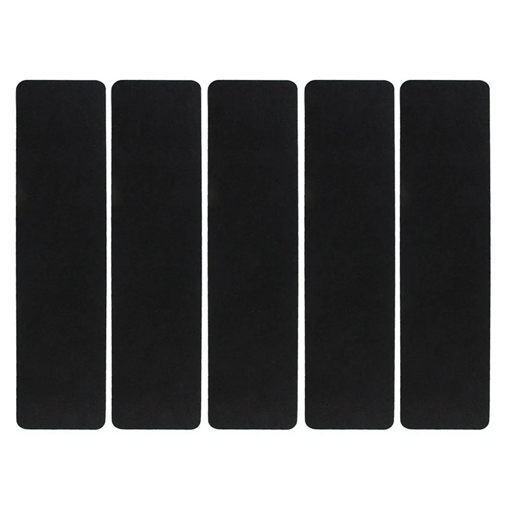 

5Pcs Stairs Decking Grip Strips Anti Slip Tape Sticker with Black Sand Surface