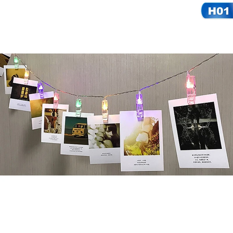 

Photo Hanging Clips String Light Photo Collage Display Led Twinkle Light with Clip Home Bedroom Wall Decoration for Picture Card