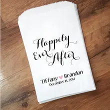 Изготовленный На Заказ счастливо после свадьбы попкорн конфеты буфет лечения подарок бар сумки День рождения девичник хлебобулочные печенья сувениры мешки