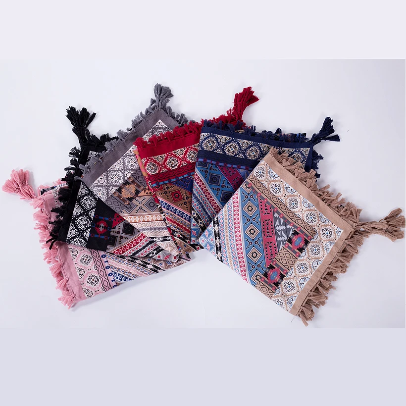 Winter Autunm Scarf  110*110cm(Square shape) Novelty Shawls Women ladies Print Cotton Warm Blanket Pashmina Ethnic Style Scarves