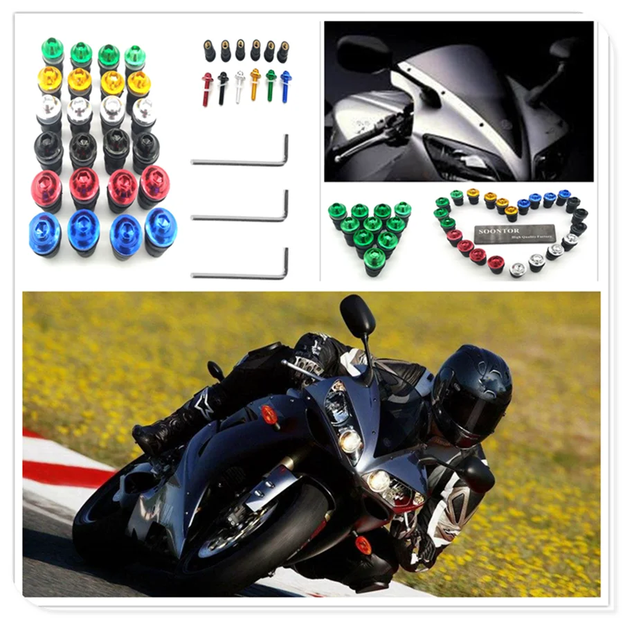 Винты для лобового стекла мотоцикла 10 шт. винты MV Rivale 800 туризм YAMAHA TWIN thruston R