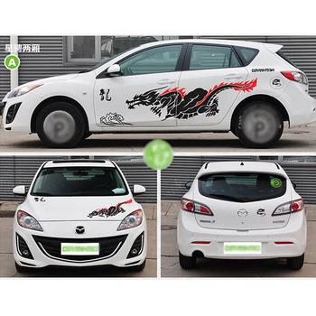 

Tailor-Made Car Sticker 3D Dragon Totem Camouflage Vinyl Racing Stickers Car Decoration Stickers Decal Suit For vw fiesta fiat