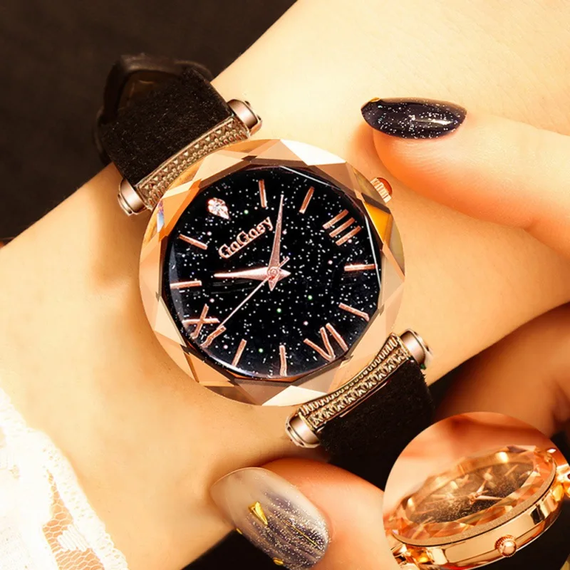 Balight Ladies Roman Scale Belt Star Diamond Watch Fashion PU Strap Mechanical | Наручные часы