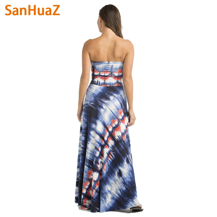 SanHuaZ Мода 201 летние женские платья Пляжные Boho сексуальные элегантные вечерние