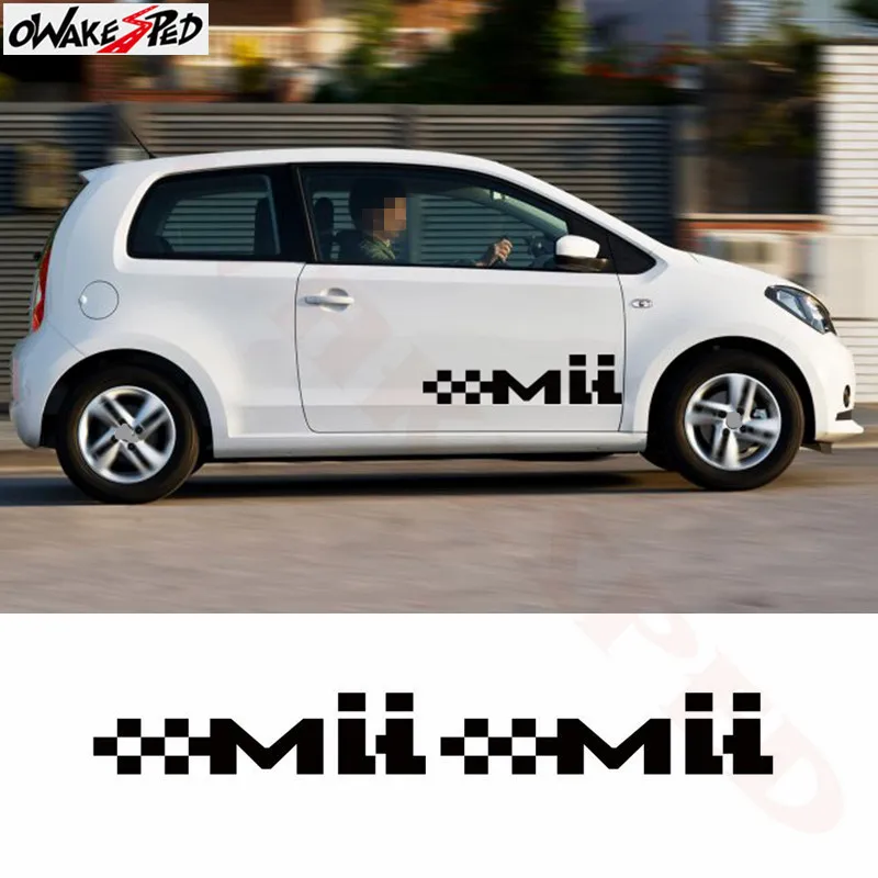 

Lattice Graphics Stickers Car Styling Both Side Door Decal Sticker For Seat MII Auto Body Accessories Vinyl Decal