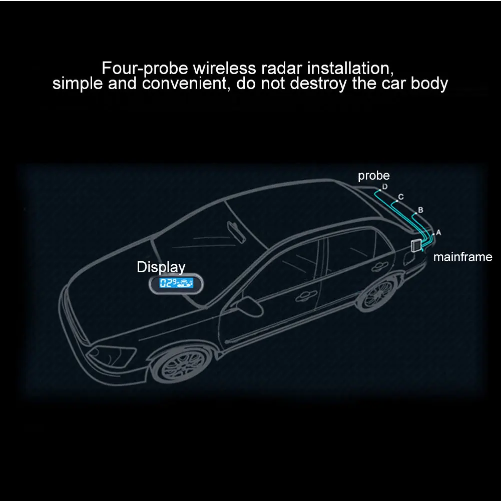 ЖК-дисплей двойной Дисплей 4/6/8 датчики Автомобильные радар заднего ход, парковочный автомобиля детектор помощь с парковкой, парковка