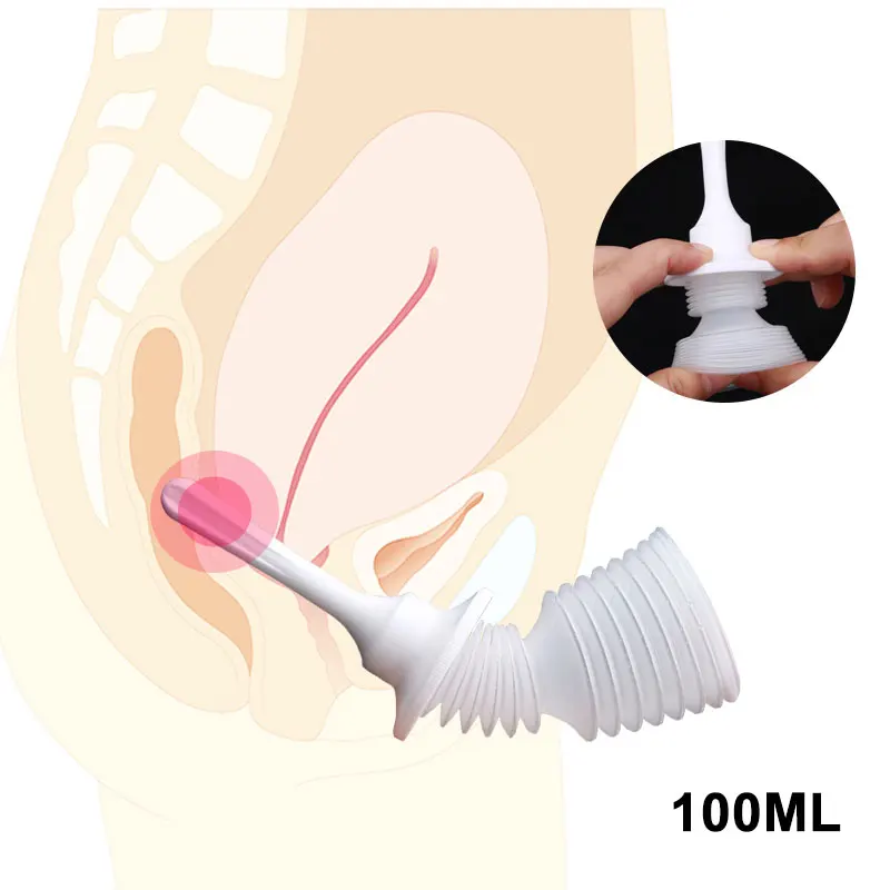 

Cofoe 100ml Disposable Vaginal Flusher Vaginal Douche Private Parts Cleaner Female Gynecology Vulva Wash Tool 1piece for Woman