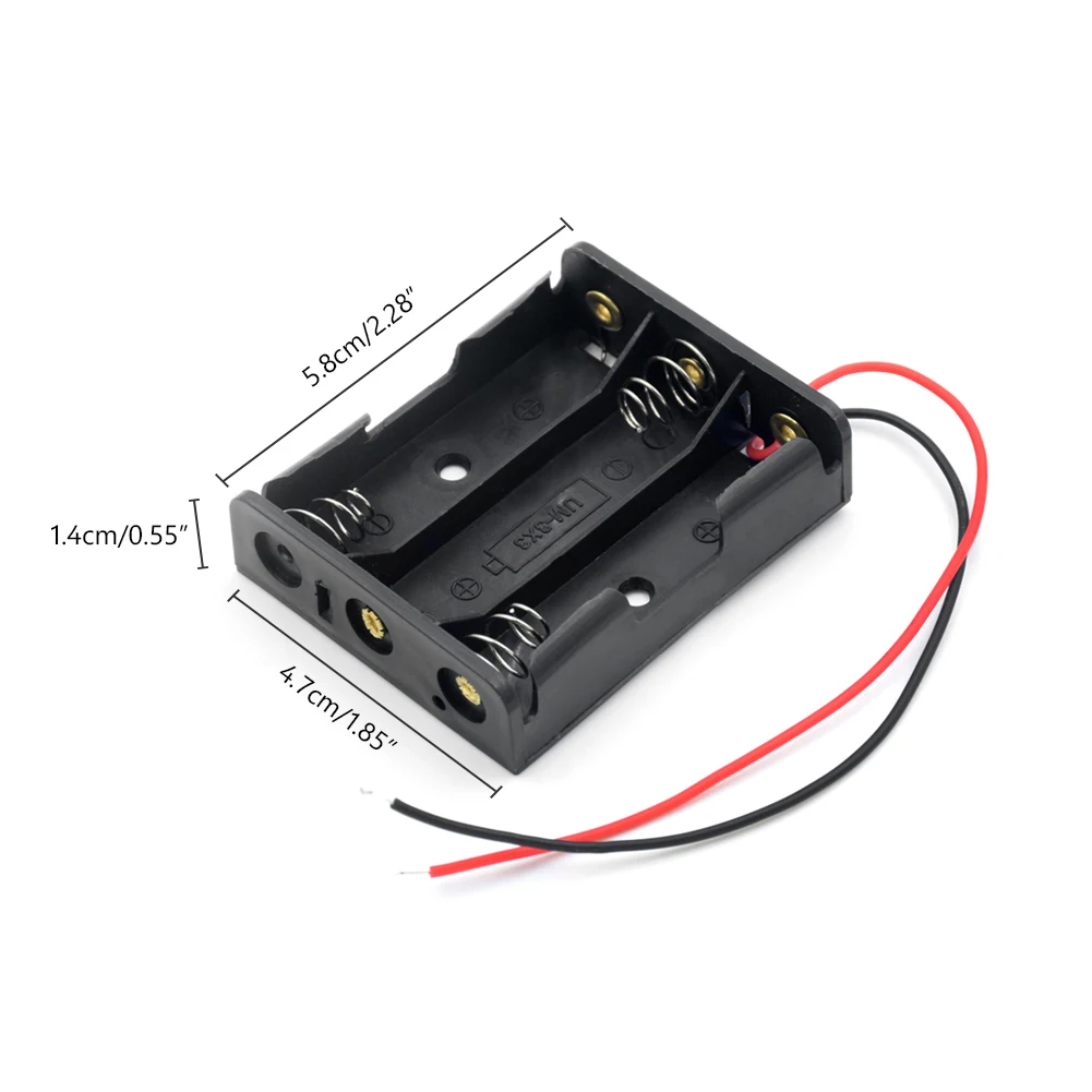 Hot 3x AAA-Batterie Kunststoffhalter Box Fall zylindrische Ausführung für 186UE 