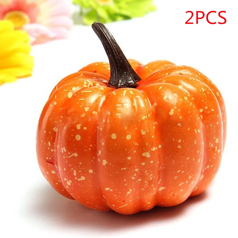 

2PCS Simulation Pumpkin Model Creative Party Decorative Artificial Vegetables Hotel Home Decoration Teaching Props