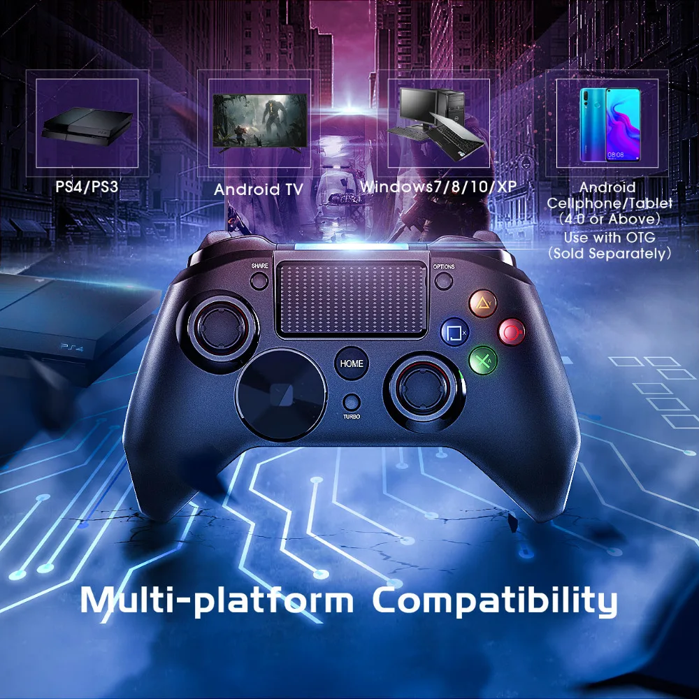 Игровой контроллер Mpow PS4 проводной USB геймпад с несколькими джойстиками