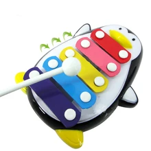 Пятицветная Пингвин, стучка на фортепиано, музыкальная игрушка для раннего образования, детская музыкальная игрушка, подарок, детская интерактивная игрушка