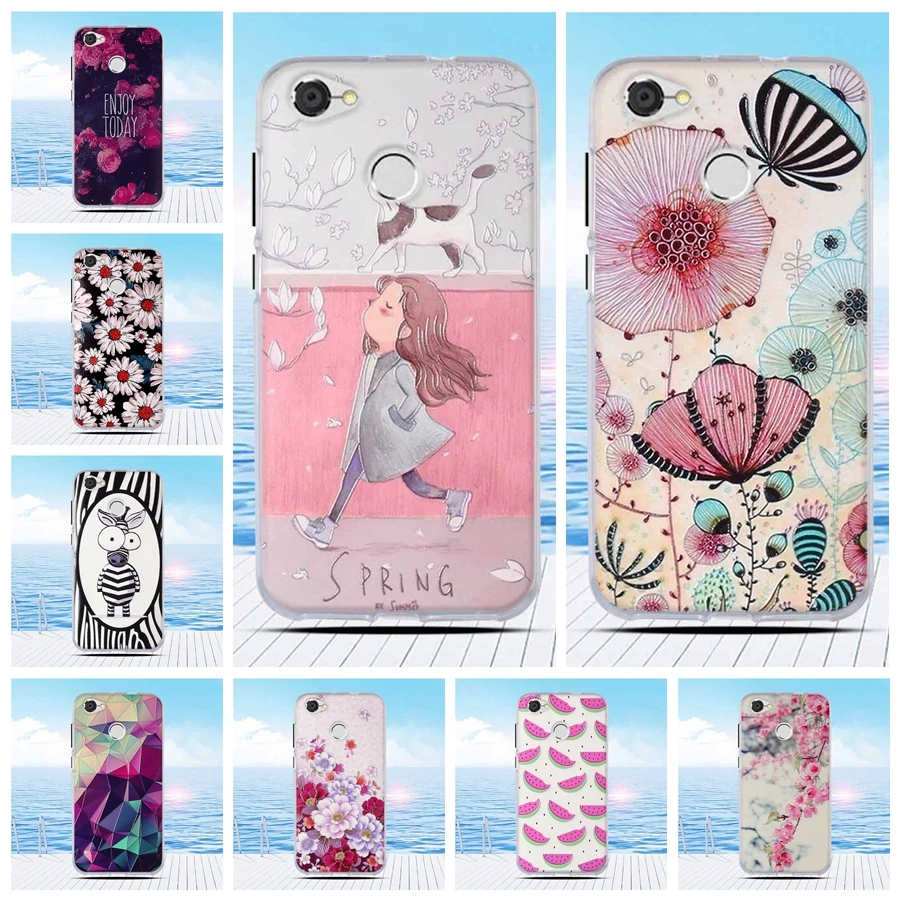 

Case For ZTE Blade A6 Lite Cases Silicone TPU Covers Painted Flower Patterns Housings for ZTE Blade A6 Lite Blade A0622