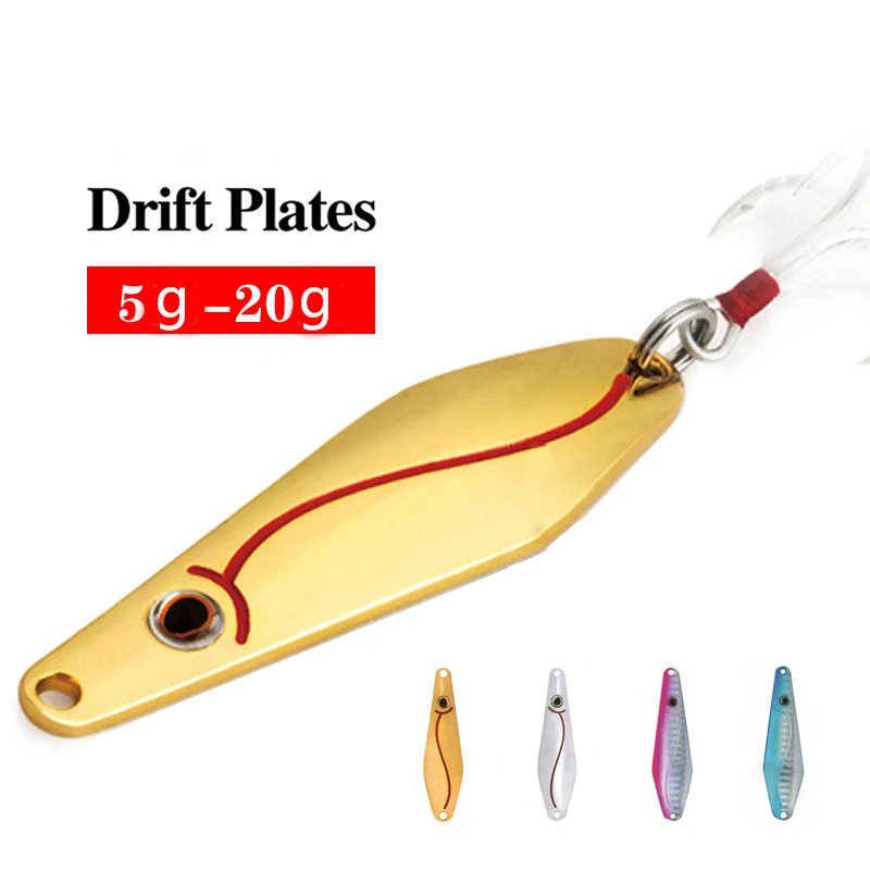 Fishing Lure Drift Plates Casting Spoon Lure Japanese Three Woolen