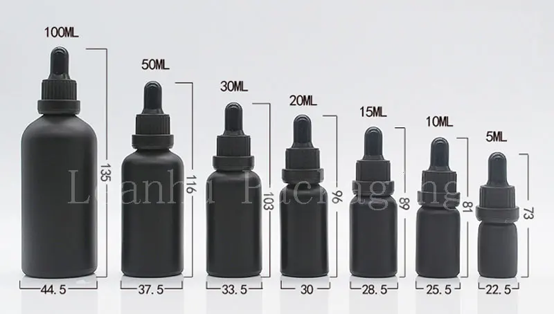 Бутылки из чёрного стекла ролик на пипетке распылитель тумана насос для эфирного масла духи Косметика жидкий стеклянный контейнер черный