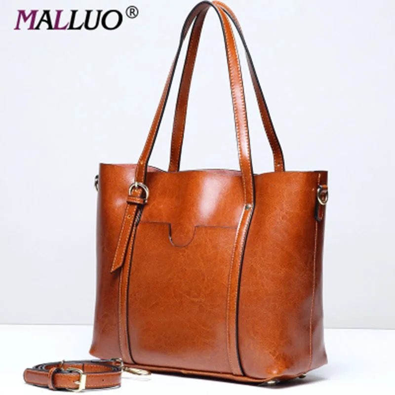 Newest Luxury Handbags Women Bags Designer Wax Oil Leather Vintage Shoulder Bags Ladies Soft large Tote Black Bag bolsa feminina Newest Luxury Handbags Women Bags Designer Wax Oil Leather Vintage Shoulder Bags Ladies Soft large Tote Black Bag bolsa feminina