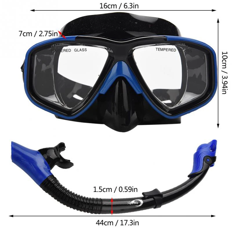 Yon sub профессиональная маска для дайвинга трубка Анти-туман очки набор плавательное оборудование снорклинг, дыхательная трубка защита для