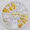 Mix 2 Sizes Gold Silver Starlight Shape Metallic Nail Art Rhinestones Decorations Gem DIY Salon Wheel 4