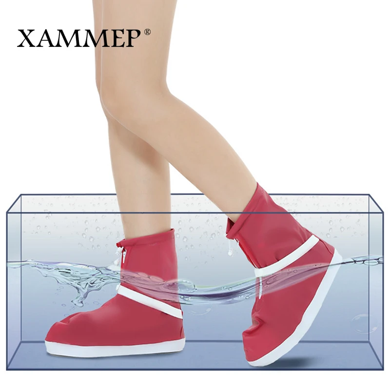 

Waterproof Shoe Covers Reusable Overshoes For Men Shoes Sneakers Women Flats Puls Big Size Rain Cover for Shoes Accessories