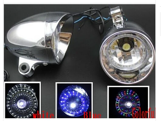 Chrome LED Driving Passing Fog Head light Lamp For Honda Shadow Spirit Sabre Aero ACE Steed VLX 400 600 1100 DLX VTX1300 1800 |