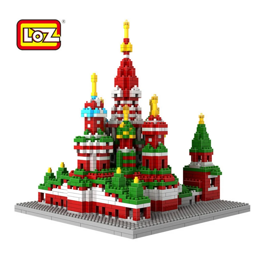

LOZ mini diamond building block world Famous Places and architecture 3D Russia Saint Basil's Cathedral model nanoblock for kids