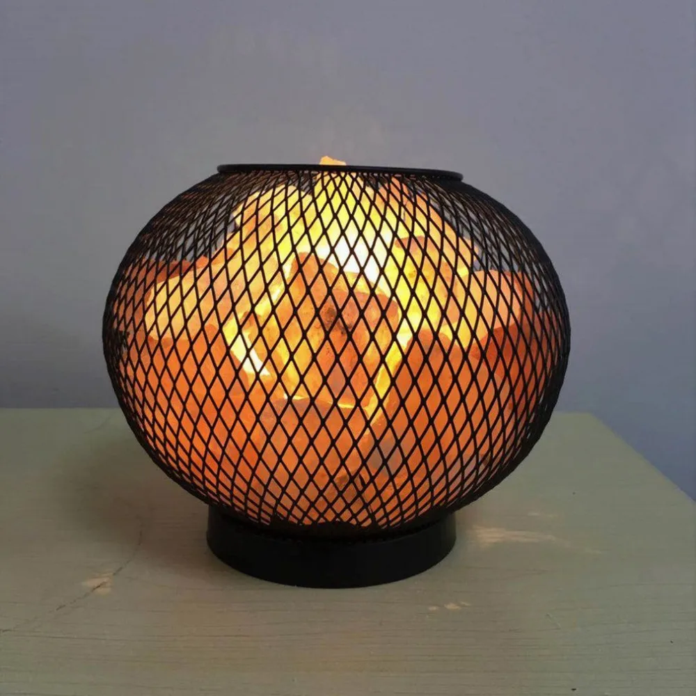 

Himalayan Crystal Rock Salt Lamp LED Bedroom Night Light Air Purifier Bedside Atmosphere Lamp with Built-in Battery Case